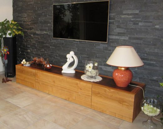 Meuble salon sur mesure bois